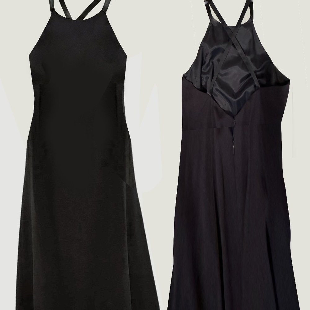 Formal, simple black dress